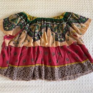 O'Neill Pink and Cream Patterned cropped top